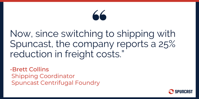 25% reduction in freight cost graphic